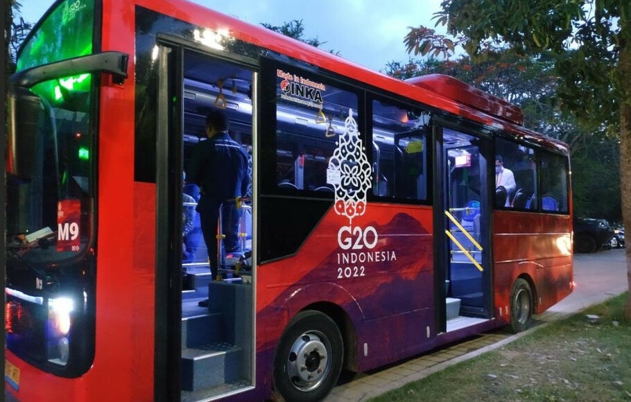 Indonesia Dapat Hibah 5 Bus Listrik Dari Foxconn Untuk G 20