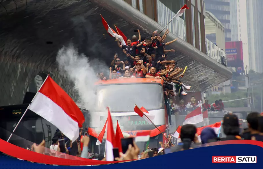 Arak Arakan Timnas U Usai Meraih Medali Emas Di Sea Games