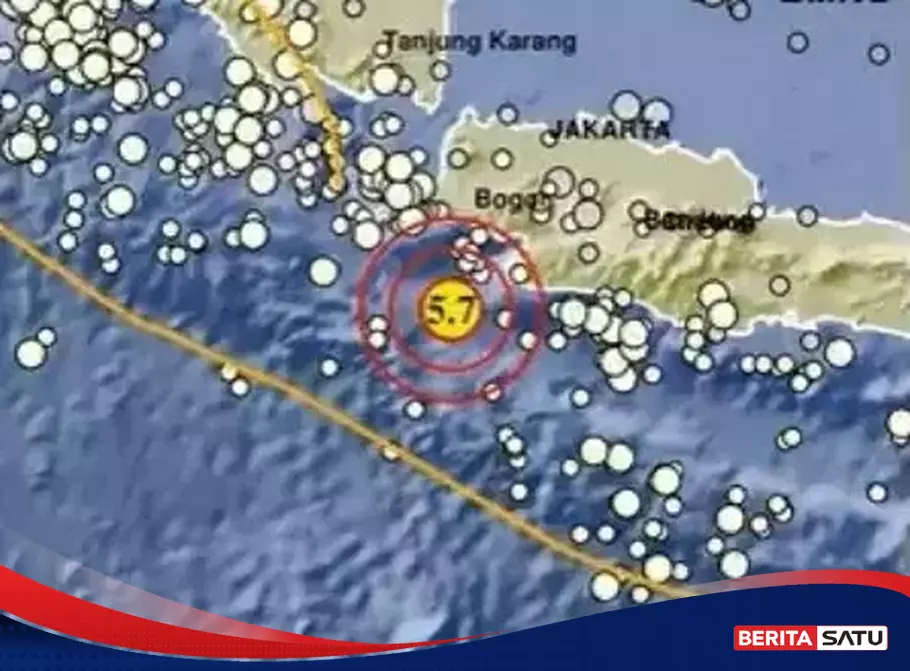 Gempa Magnitudo 5 7 Guncang Bayah Banten Tidak Berpotensi Tsunami