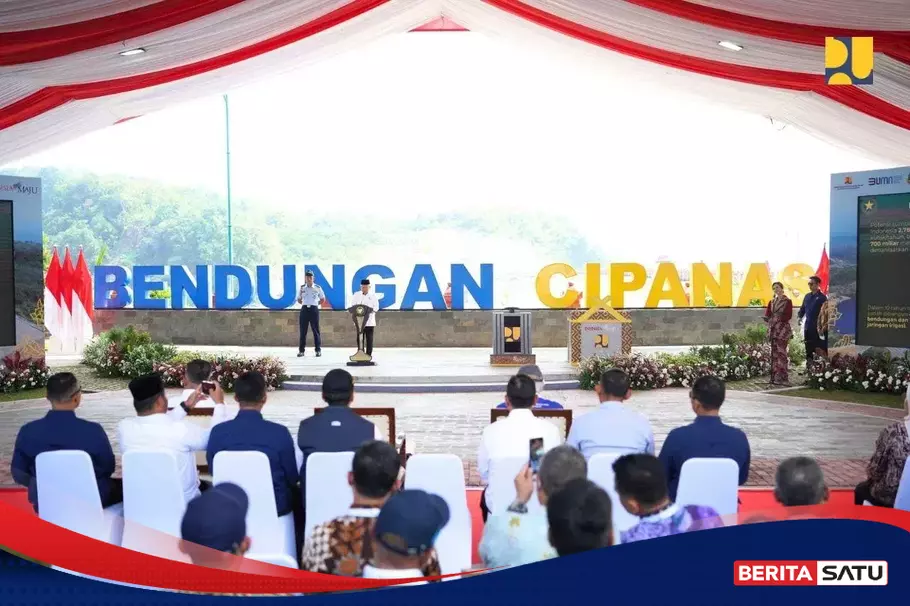 Wapres Maruf Amin Resmikan Bendungan Cipanas Di Jawa Barat