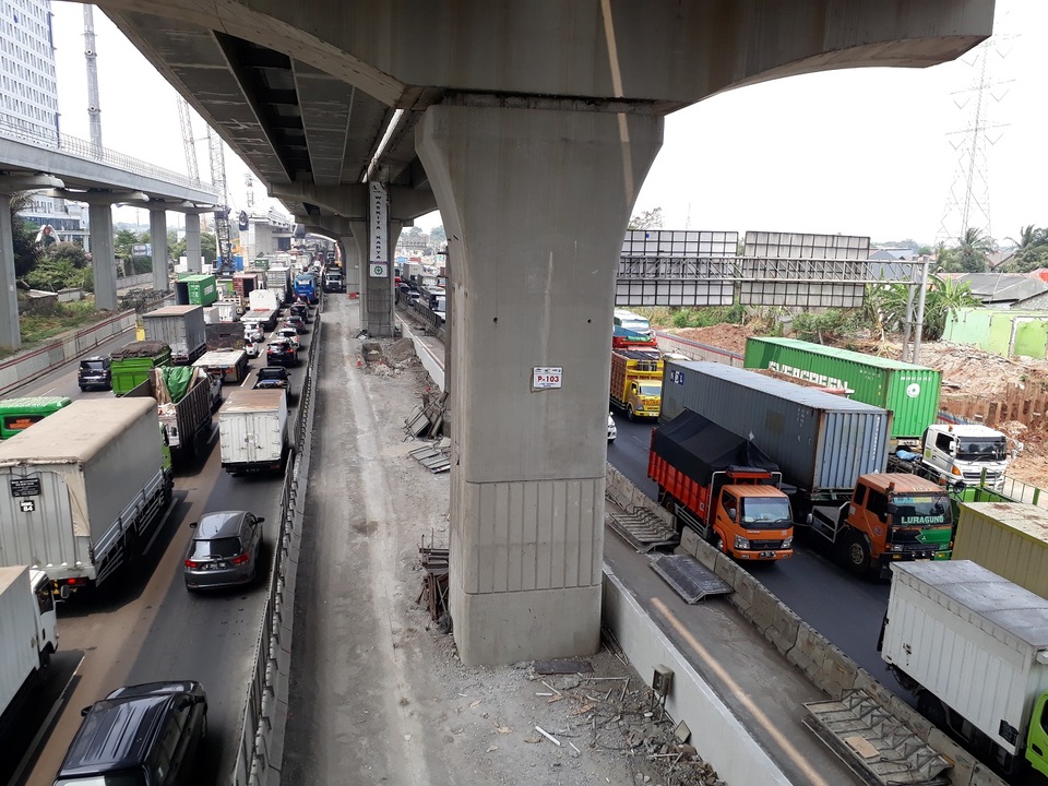 Pembangunan Konstruksi Tol Layang Jakarta Cikampek II Capai 94 5