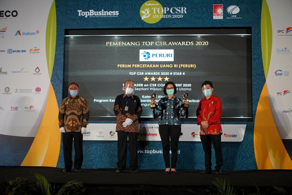 Peruri Raih Tiga Penghargaan Top Csr Awards