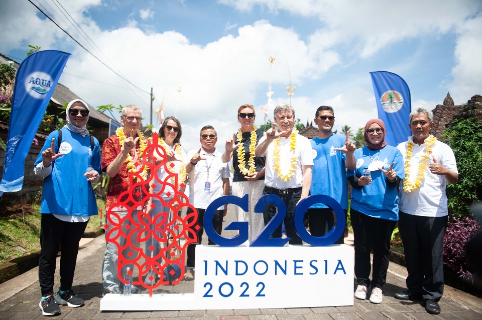 KLHK Dan Delegasi G 20 Kunjungi Desa Binaan Danone Aqua Di Bali