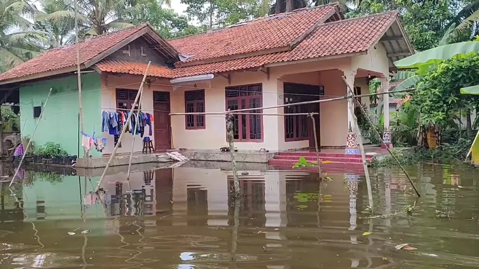 Banjir Rendam Ratusan Rumah Dan Lahan Persawahan Di Pangandaran