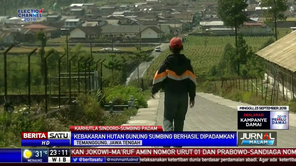 Kebakaran Di Lereng Sumbing Dan Sindoro Berhasil Dipadamkan