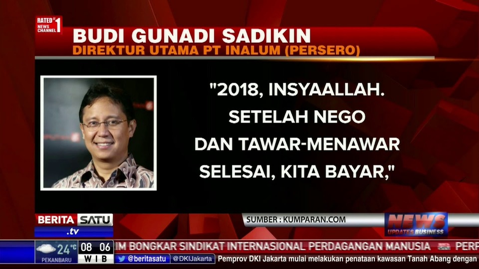 Inalum Optimistis Kuasai 51 Persen Saham Freeport Di 2018