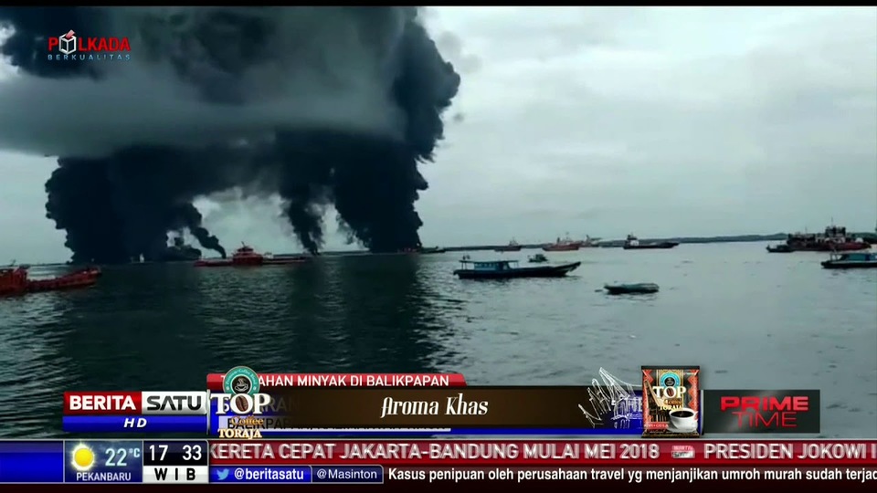 LAPAN Pantau Pencemaran Laut Balikpapan Akibat Tumpahan Minyak