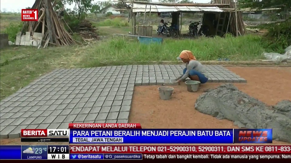 Musim Kemarau Petani Di Tegal Alih Profesi Jadi Perajin Batu Bata