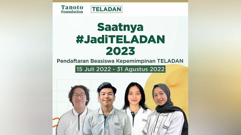 Tanoto Foundation Buka Pendaftaran Beasiswa TELADAN 2023