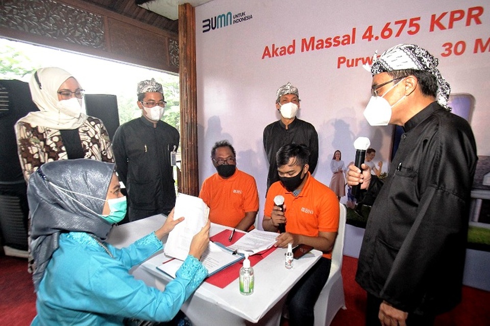 BNI Gelar Akad Kredit Massal 4 675 Debitur KPR Sejahtera FLPP