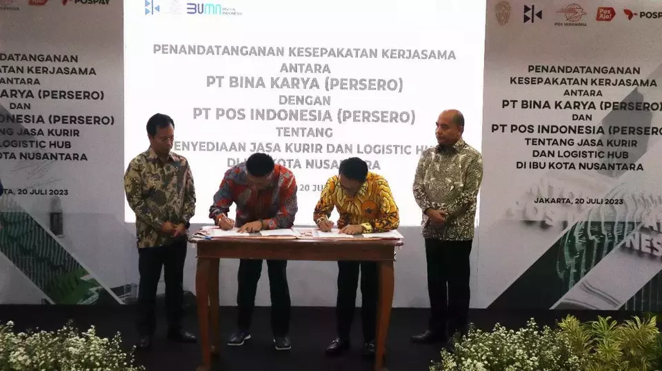 Jalin Sinergi Pos Indonesia Dan Bina Karya Kembangkan Logistic Hub Di Ikn