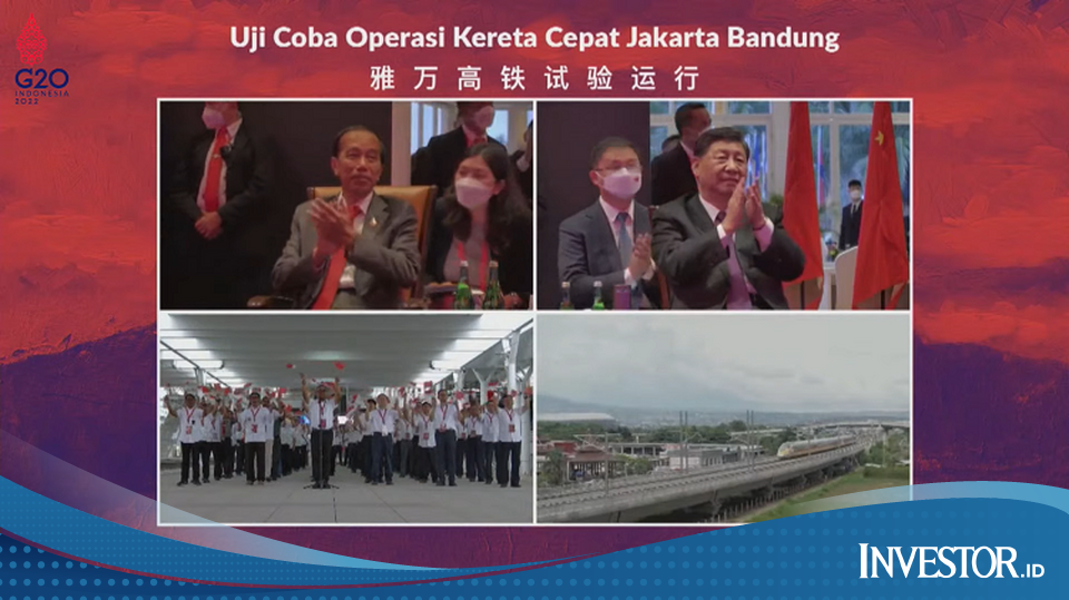 Nonton Bareng Uji Coba Kereta Cepat Jokowi Dan Xi Jinping Tepuk Tangan