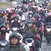 H-2 Lebaran, Ribuan Pemudik Motor Padati Jembatan Suramadu