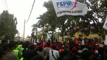 Buruh Bogor Tolak PP Pengupahan dan UMP Jabar Rp 1,3 Juta