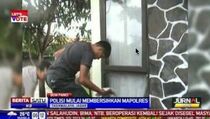 Polisi Mulai Membersihkan Mapolres 