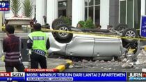 Mobil Terjun dari Parkiran Apartemen Kelapa Gading