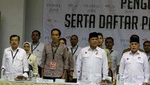 Survei Charta Politika: Jokowi-JK 49,2%, Prabowo-Hatta 45%