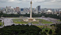 Hadir di Monas, Presiden Jokowi Ucapkan Terima Kasih