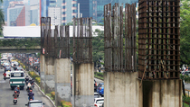 Pembongkaran Tiang-tiang Bekas Monorel Tertunda Lagi