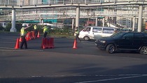Polisi Berlakukan Rekayasa Arus Lalin di Jalan Gatot Subroto