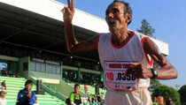 Kempora Kirim Kakek 82 Tahun Ini Ikuti Lomba Lari di Cile