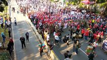 Deklarasi KRPI pada Hari Buruh di Depan Istana
