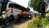 Arus Balik di Arteri Karawang Terpantau Padat