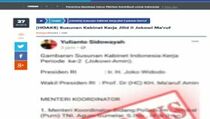 Kemkominfo Sebut Edaran Daftar Menteri Kabinet Jilid II Palsu