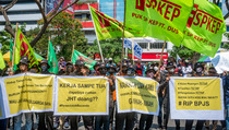 Demo Buruh Berlangsung Lancar Kondusif