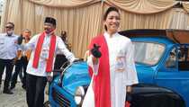 Muhammad-Rahayu Daftar Pilwalkot Tangsel Pakai Oplet Si Doel