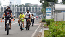 Masyarakat Kota Serang Diminta Jaga Jarak dan Pakai Masker Saat Bersepeda