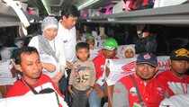 Ditlantas Polda Metro dan PT Wahana Lepas 1.500 Pemudik
