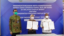 ASDP dan Pemprov Papua Barat Sepakati Kerja Sama Operasional Bus Air Roro