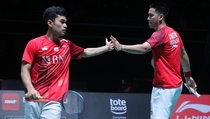 Tumbangkan Hoki/Kobayashi, Leo/Daniel ke Final Indonesia Masters 2023