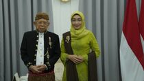 Hadiri Sidang Tahunan MPR, Wapres Ma'ruf Amin Kenakan Pakaian Adat Solo