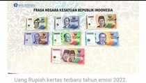 Uang Rupiah Kertas Tahun Emisi 2022 Dirilis, Ini Desainnya