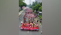 HUT RI, Merah Putih Berkibar di Sepanjang Thamrin-GBK