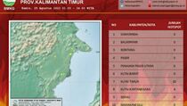Jumlah Titik Panas di Kalimantan Timur Kembali Turun