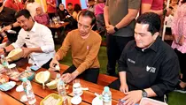 HPN 2023, Jokowi Makan Durian Bersama Anggota PWI