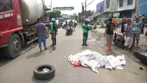 Kecelakaan Maut di Cileungsi Terekam di CCTV, Penumpang Motor Tewas Terlindas Truk