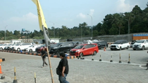Kendaraan Pemudik Padati Rest Area di Tol Trans Sumatera