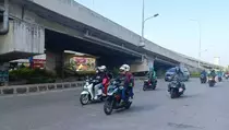 Senin, Arus Balik Sepeda Motor Lewat Kalimalang Masih Sepi