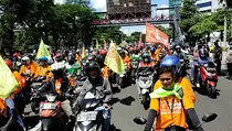 Peringati May Day, Ribuan Buruh di Jatim Tolak UU Cipta Kerja