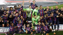 Ini Video Barcelona Rayakan Sukses Juara Liga Spanyol di Camp Nou