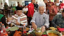 Didampingi TGB, Ganjar Kulineran Makanan Khas NTB