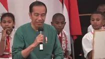 Jokowi Takjub dengan Kecepatan Berhitung Siswa SD Papua