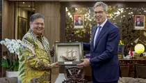 Menko Airlangga Terima Kunjungan Perpisahan Dubes Uni Eropa untuk Indonesia