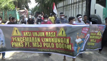 Protes Polusi Limbah Sawit Ratusan Warga Demo PT Multi Agro Sumatera Jaya