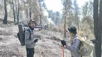 Patroli Kebakaran, Polisi Temukan Lokasi Titik Api Baru di Lereng Gunung Arjuna