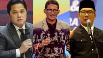 Elektabilitas Cawapres Terbaru dari 3 Lembaga Survei: Erick Thohir, Sandiaga Uno, dan RK Bersaing